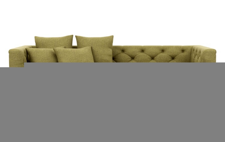Ms. Chesterfield Sofa with Beige Wheat Fabric and Oiled Walnut legs - Image 2