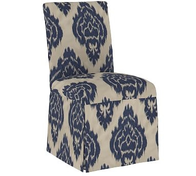 Kimball Upholstered Dining Side Chair, Elina Blue/Ivory - Image 2