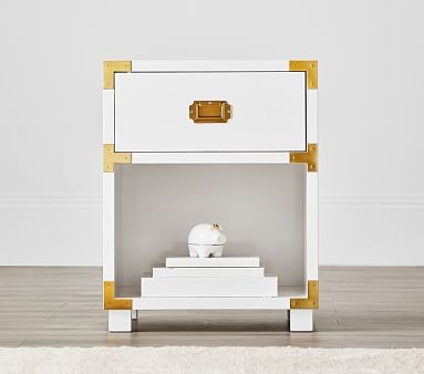 Gemma Nightstand, Simply White, Flat Rate - Image 0