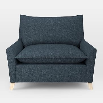 Bliss Down-Filled Chair-and-a-Half, Twill, Indigo - Image 2