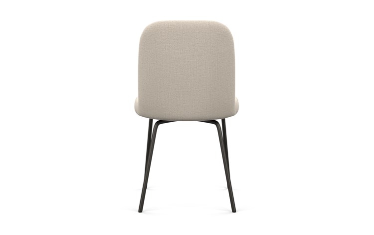 Dylan Dining Chair with Natural Fabric and Matte Black legs - Image 2