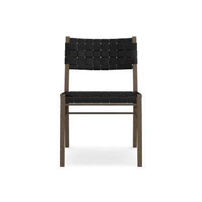 Stratton Dining Side Chair, Rustic Brown Wood / Black - Image 0