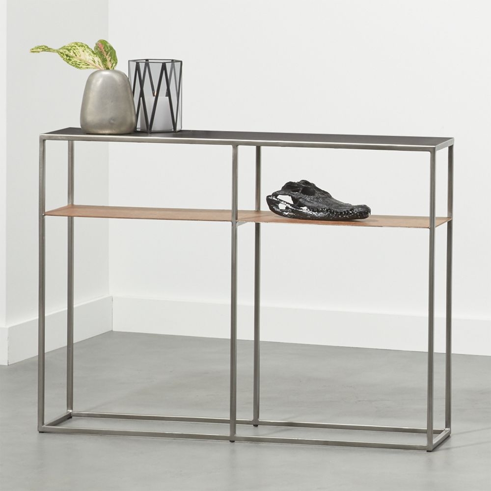 Mill Mini Leather Console Table - Image 0