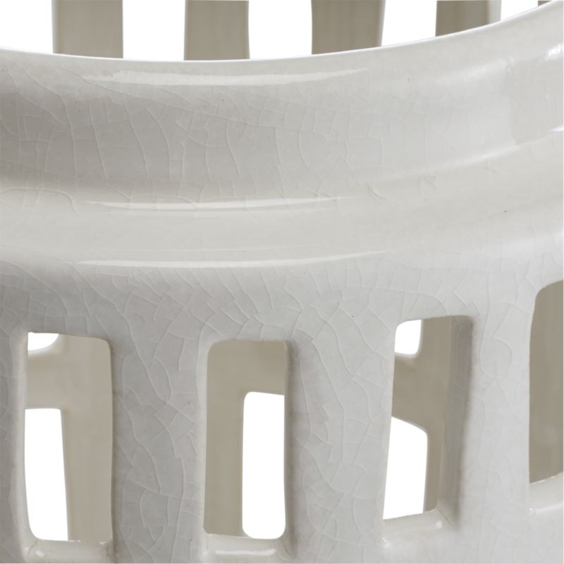 Peek 10.75" Ivory Ceramic Lantern - Image 2