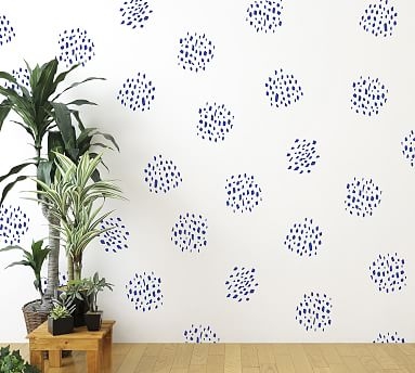 Dot Clusters Wall Decal, Dark Blue - Image 0