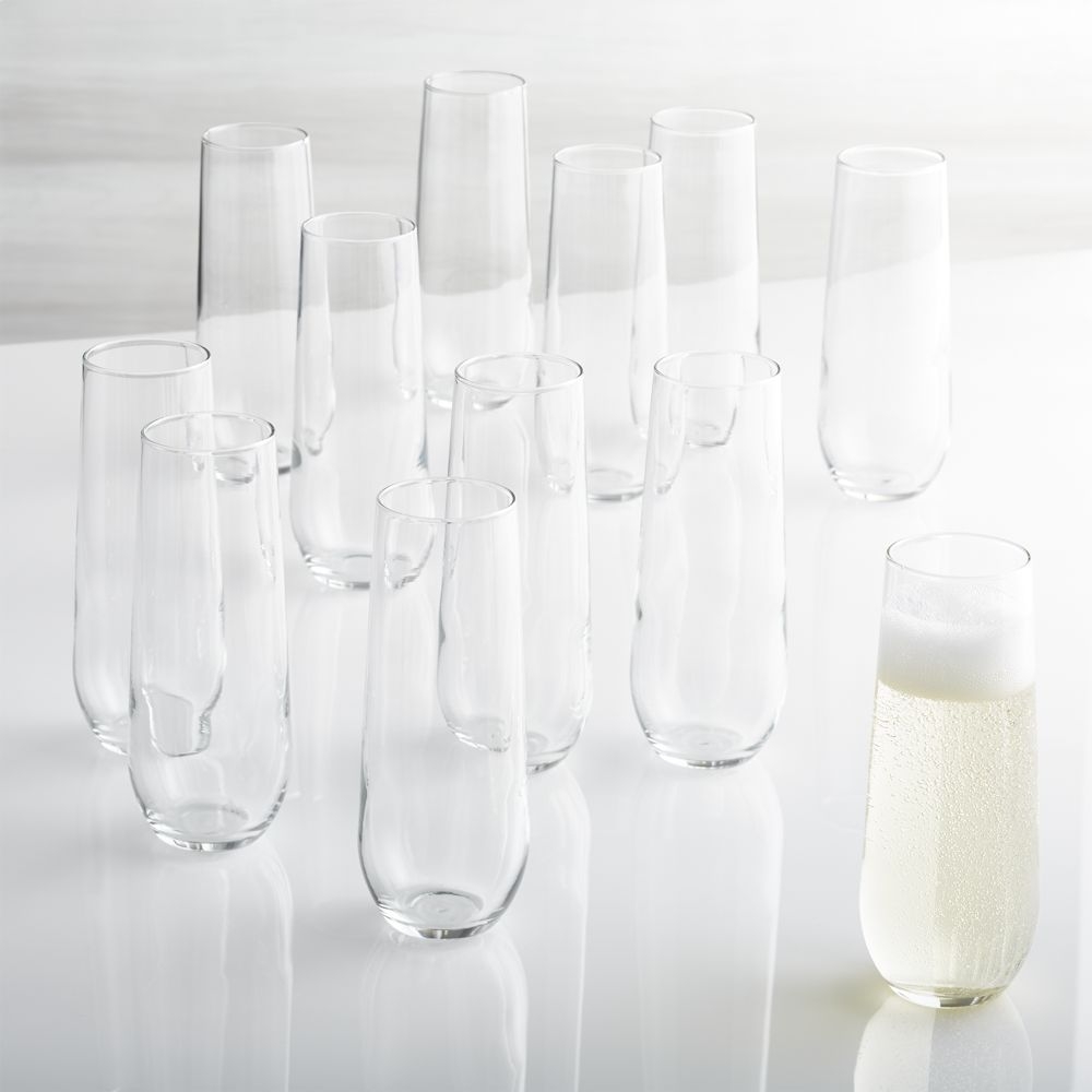 Aspen 9-Oz. Stemless Flute Glasses, Set of 12 - Image 0