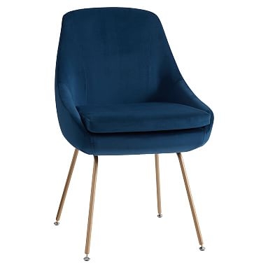Mathis Chair, Navy Velvet - Image 0