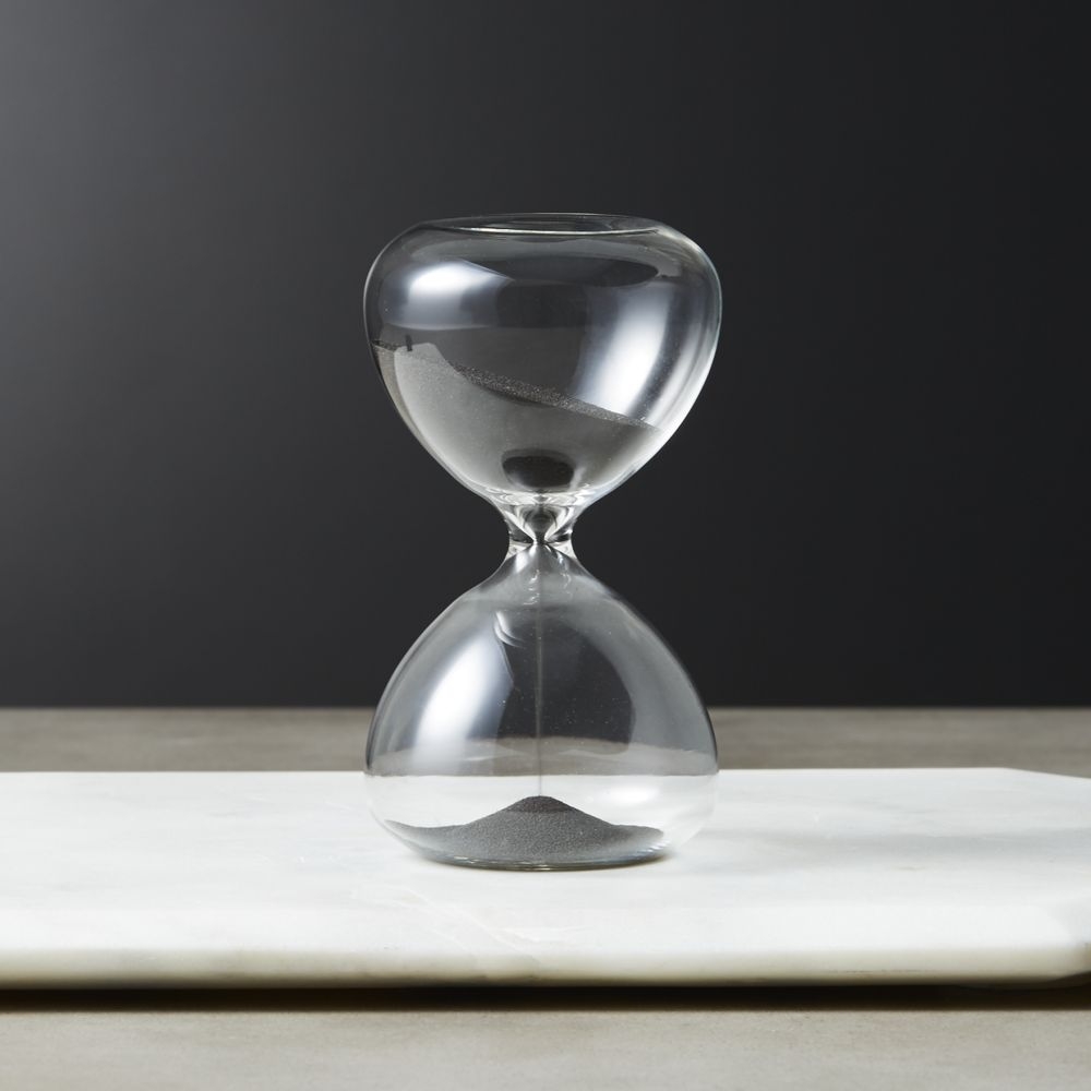 5-Minute Black Sand Hour Glass - Image 0