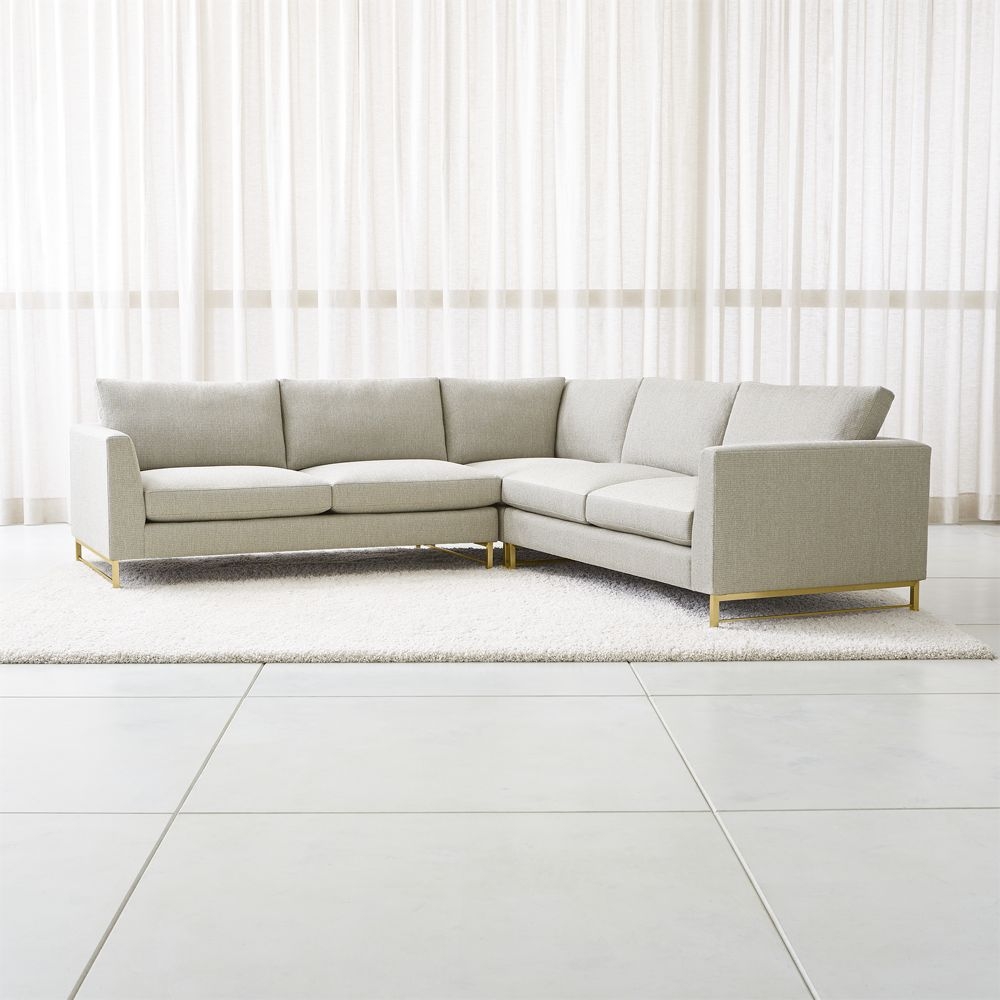 Tyson 3-Piece Left Corner Sectional with Brass Base - Image 0