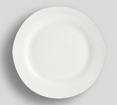 Caterer's Box Rim Porcelain Dinner Plates, Set of 12 - White - Image 0