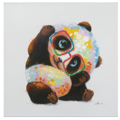 Smarty Panda Painting on Wrapped Canvas - Image 0
