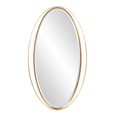 Brilliana Oval Gold Trimmed Accent Wall Mirror - Image 0