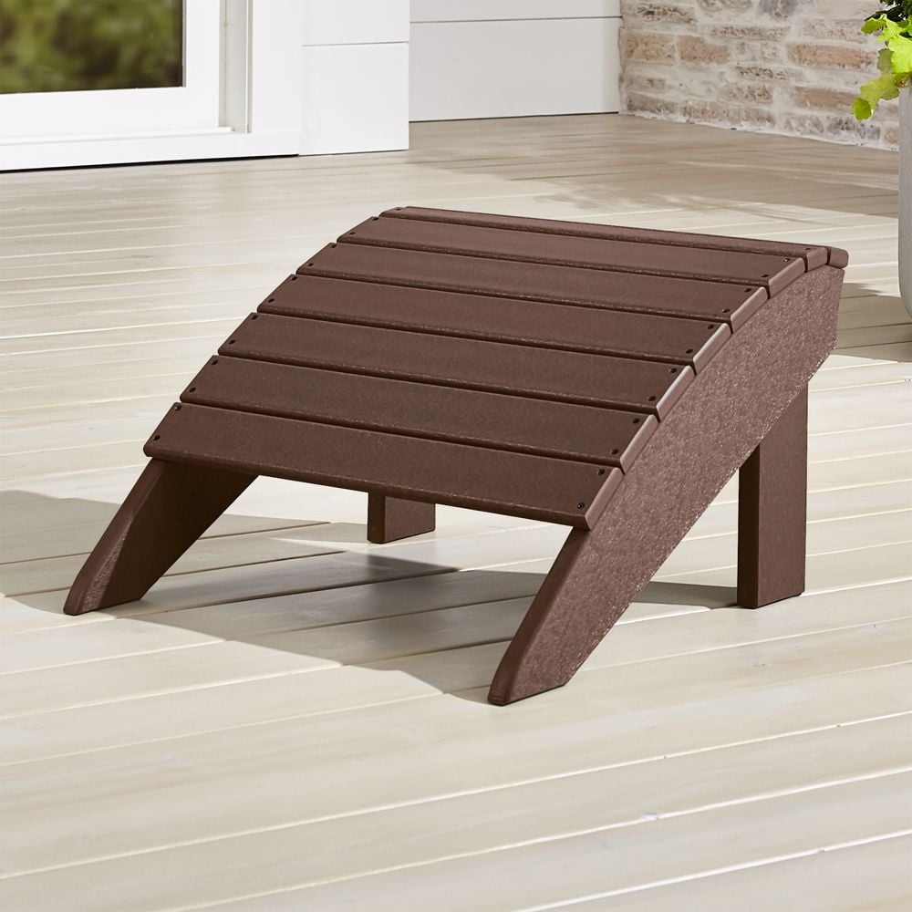 Vista II Mahogany Outdoor Adirondack Chair Ottoman by POLYWOOD® - Image 0