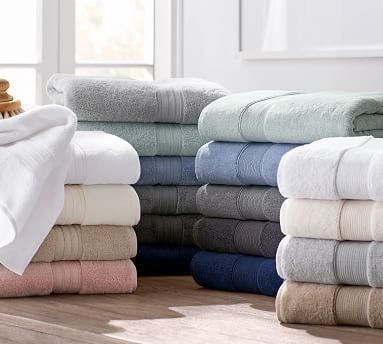 PB Classic Organic Towels, Bath, Flagstone - Image 1