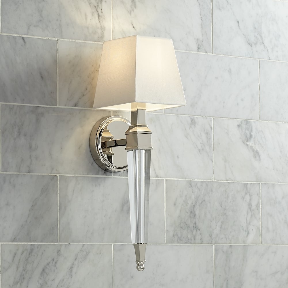 Possini Euro Irene 20 3/4" High Polished Nickel Wall Sconce - Image 0