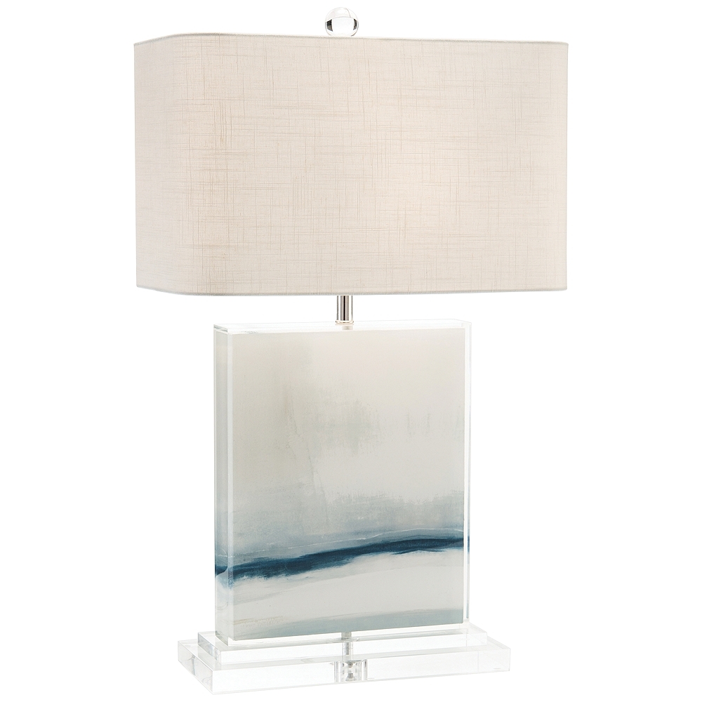 John Richard Enigma Off-White and Blue Table Lamp - Style # 55H22 - Image 0