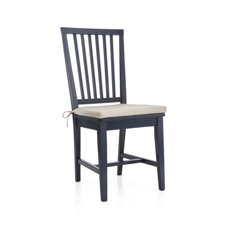 Village Indigo Wood Dining Chair - Image 3