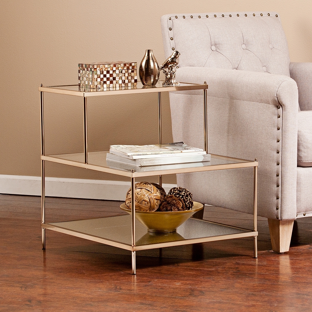 Knox Metallic Gold Accent Table - Style # 39G99 - Image 0
