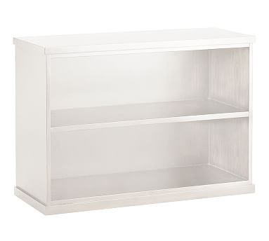 Bedford 2-Shelf Bookcase, Antique White, 41"L x 29"H - Image 0