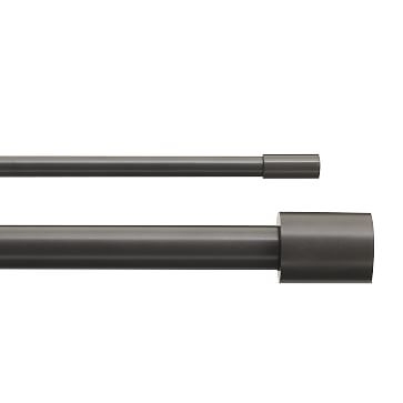 Oversized Adjustable Metal Double Rod, 60"-108", Gunmetal - Image 0