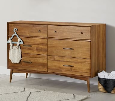 west elm x pbk Mid-Century Extra Wide Dresser, White, In-Home Delivery - Image 1