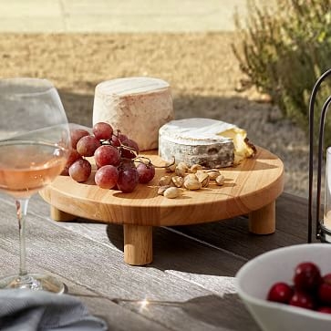 Pedestal Wood Cheese Stand - Image 1