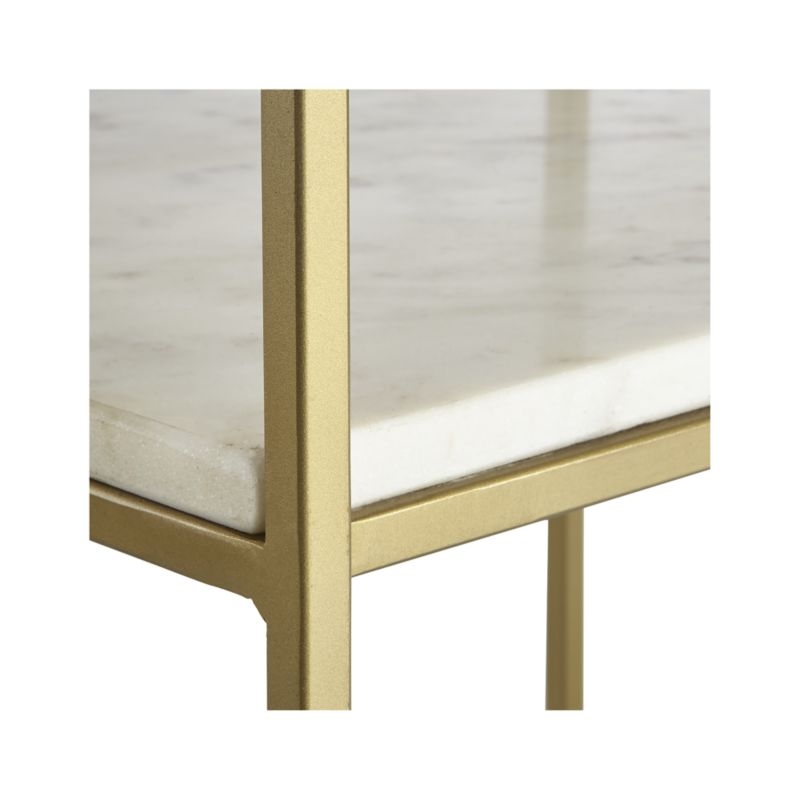 Estelle Brass and Marble Bookcase - Image 3