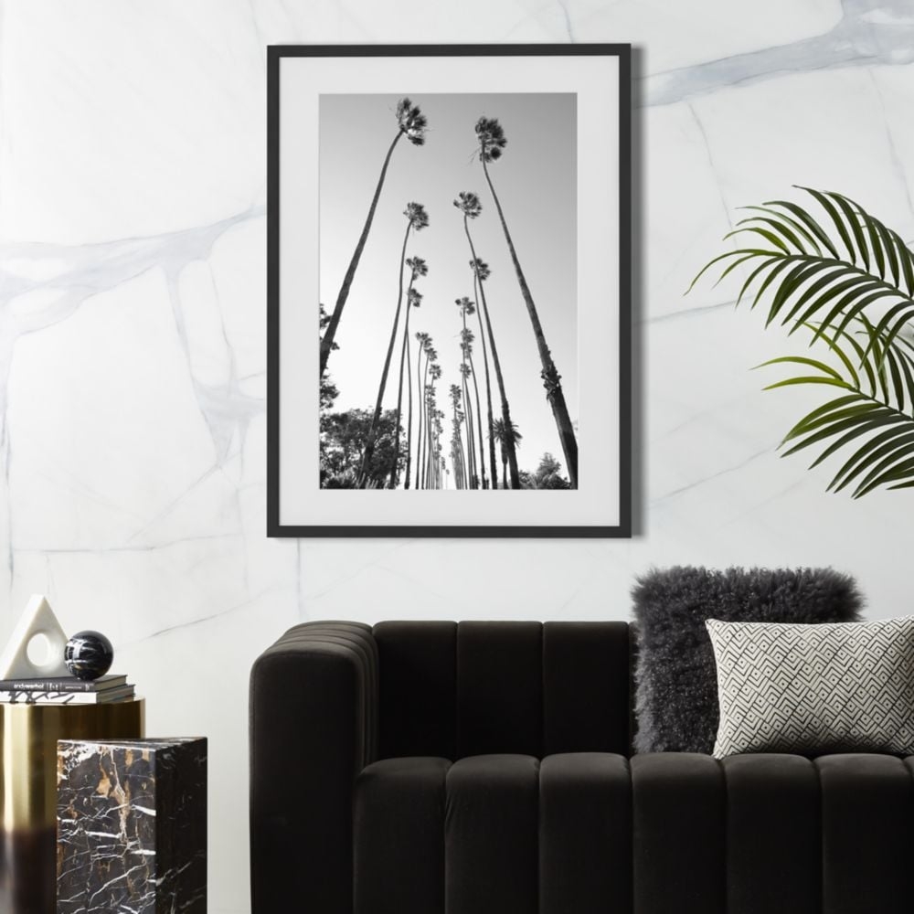 'Palm Trees Road' Photographic Print in Black Frame 28.5"x39.5" - Image 0