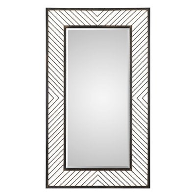 Chevron Framed Accent Mirror - Image 0