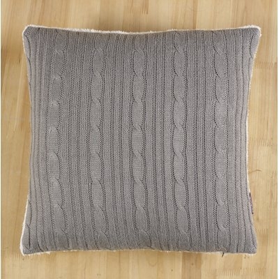 Autaugaville Cozy Cable Knit Throw Pillow Cover - Image 0