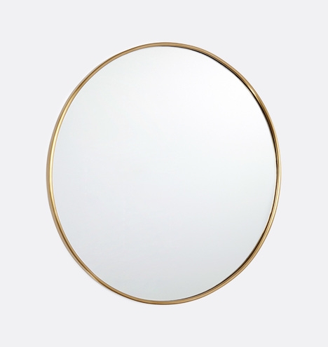30" Metal Framed Mirror - Round - Image 0