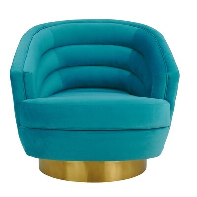 Pigott Cream Velvet Swivel Chair - Image 0