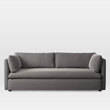Shelter Sleeper Sofa, Marled Microfiber, Heather Gray - Image 0