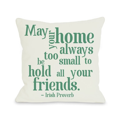 Home Irish Proverb Throw Pillow - Image 0