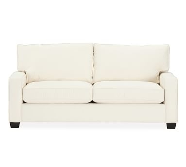 PB Comfort Square Arm Upholstered Sleeper Sofa, Box Edge Memory Foam Cushions, Textured Twill Khaki - Image 4