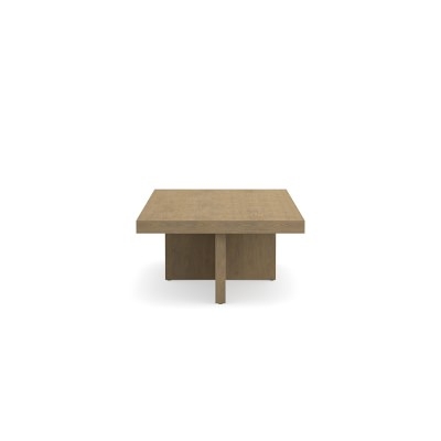 Oak Plank Rectangular Coffee Table, 63", Weathered Oak, Brown - Image 2