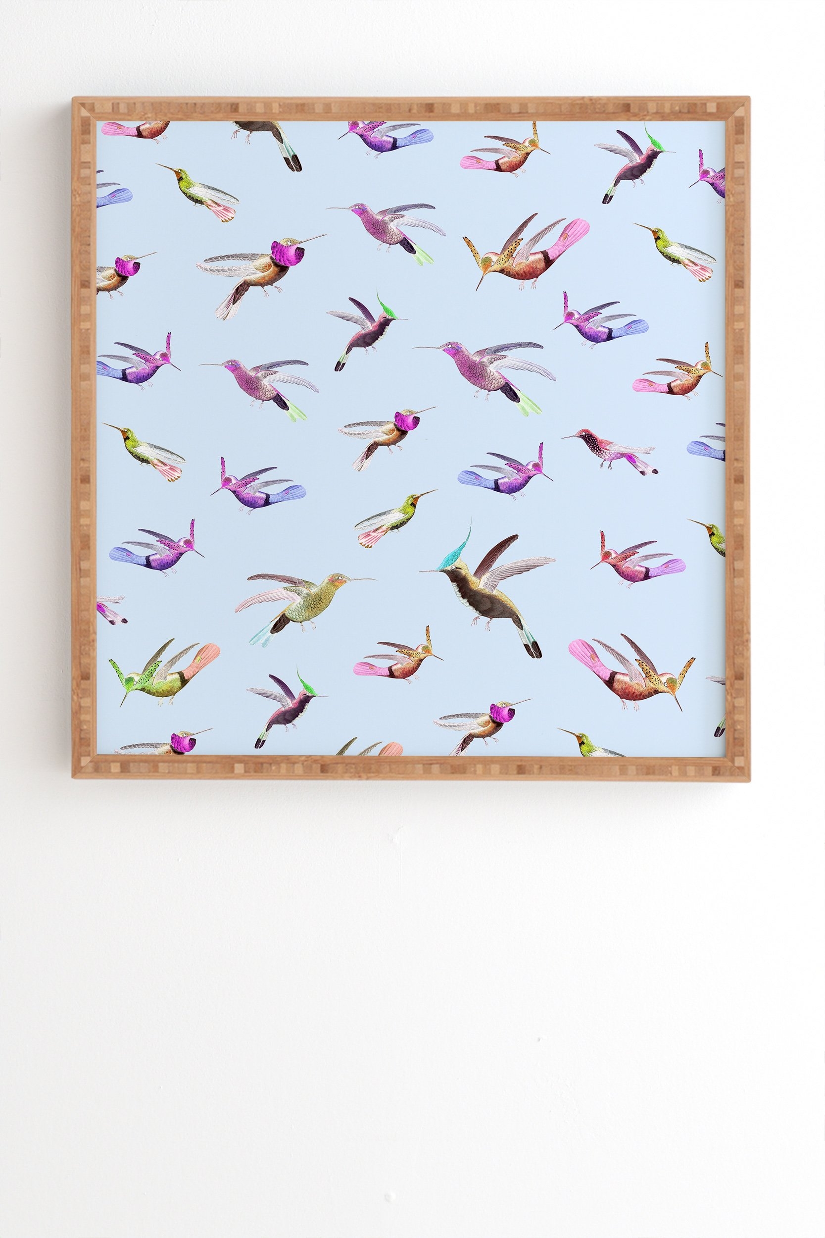 Iveta Abolina Colibri Garden Framed Wall Art - 12" x 12" - Image 1