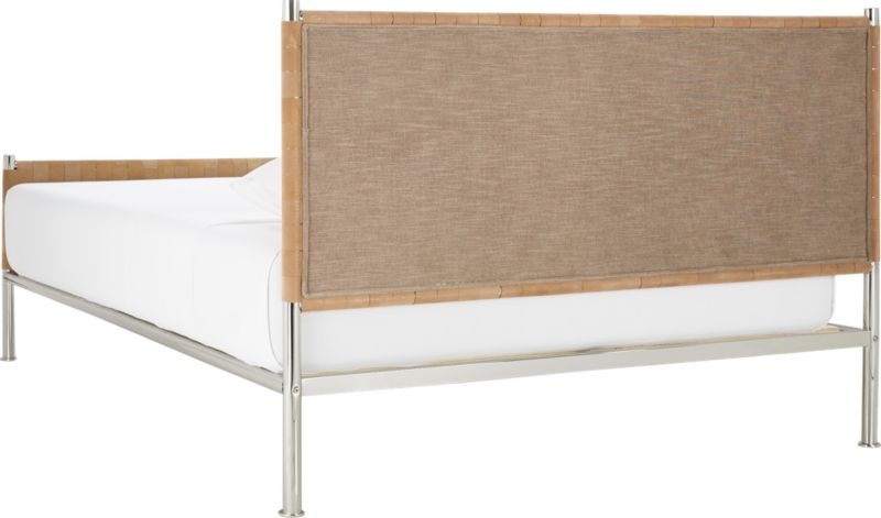 Woven Brown Suede King Bed - Image 4