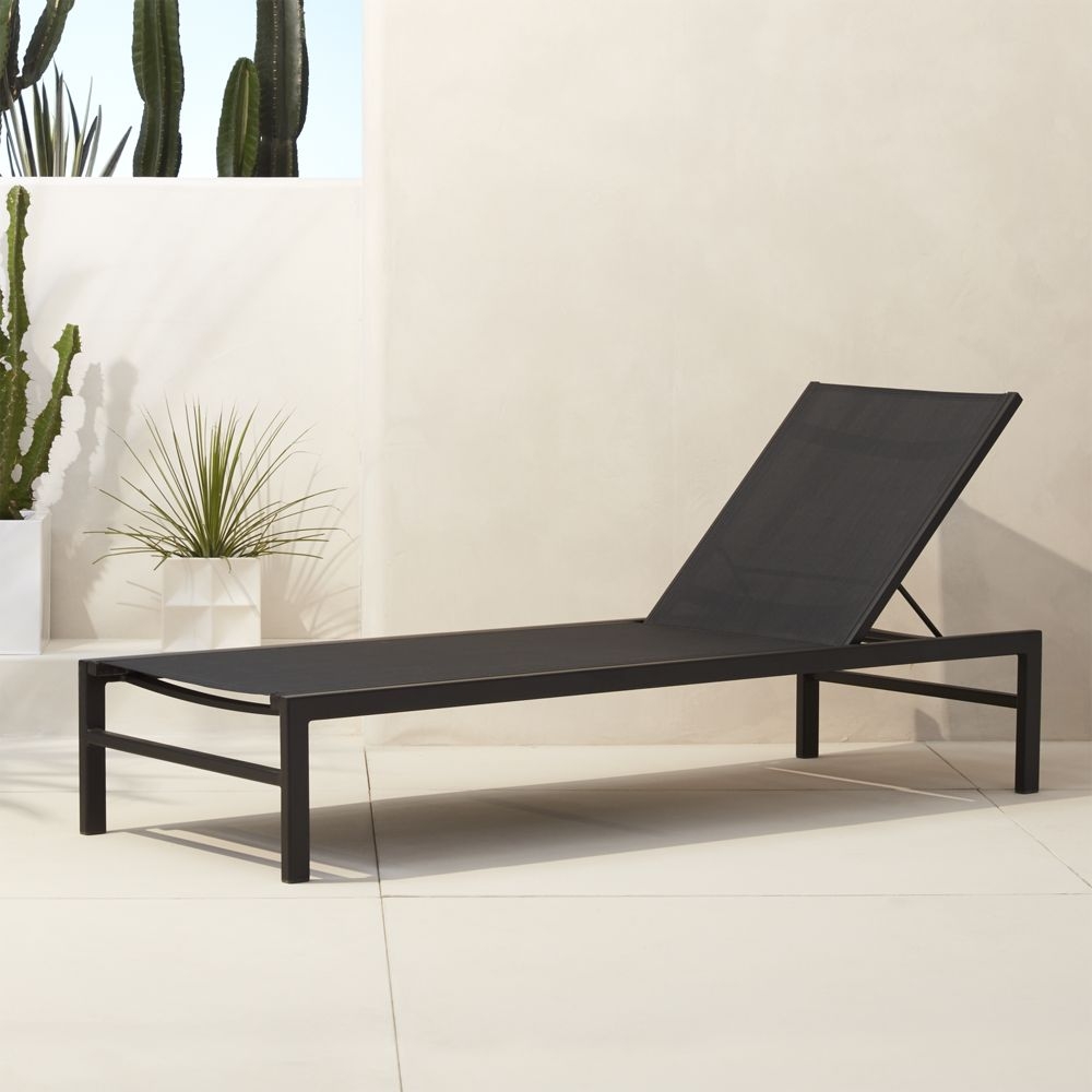 Idle Black Outdoor Sun Lounger - Image 0