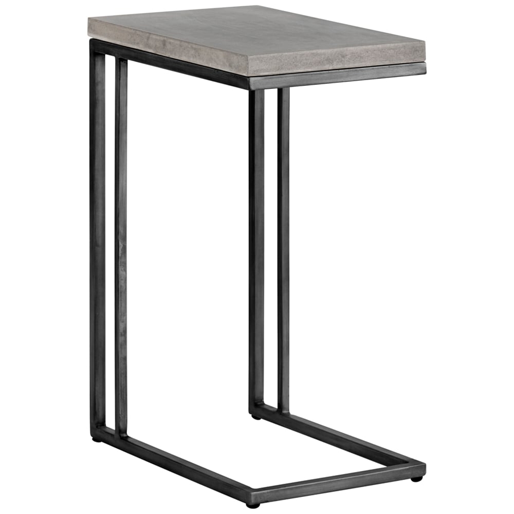 Sawyer C Shape Concrete Outdoor End Table - Style # 31E14 - Image 0