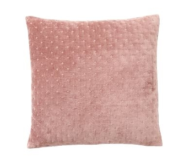 Cross-Stitch Pillow, 18 Inches, Blush - Image 0