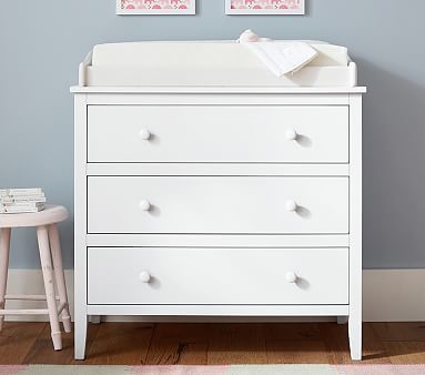Emerson Nursery Dresser &amp; Topper Set, Simply White - Image 5