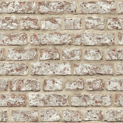 Lovitz Rustic 33.5' x 22" Brick Wallpaper Roll - Image 0