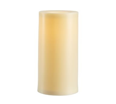 Standard Flameless Outdoor Pillar Candle, 6"x12" - Ivory - Image 2