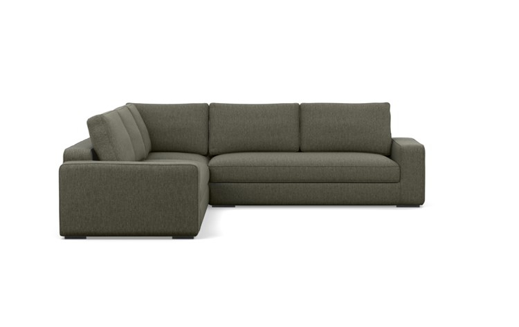 Ainsley Corner Sectional with Mushroom Fabric and Matte Black legs - Image 2