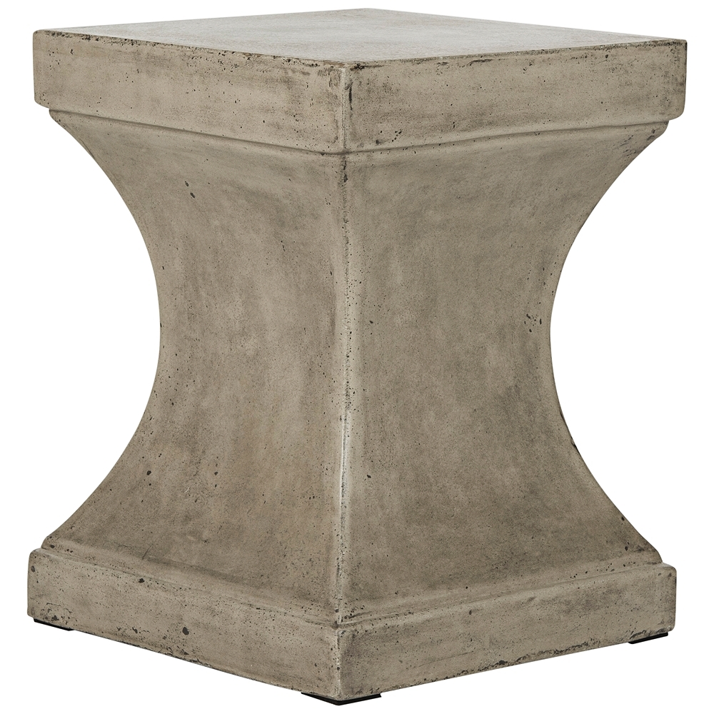 Curby Dark Gray Concrete Indoor-Outdoor Accent Table - Style # 35X56 - Image 0