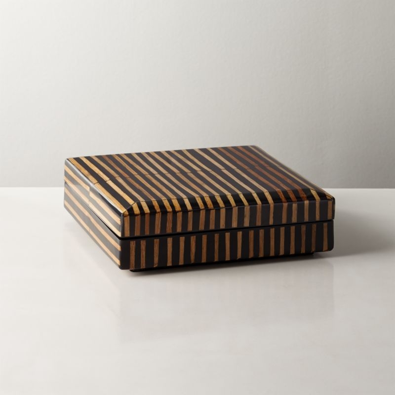 Mar Rattan Striped Box Small - Image 3