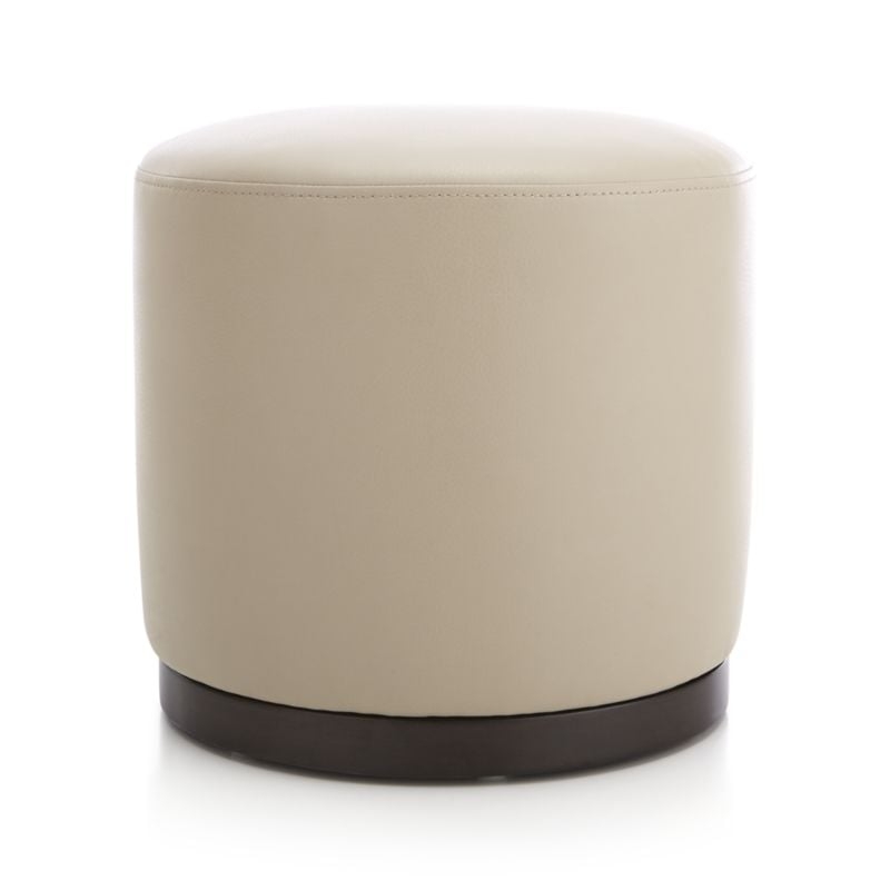 Zoey Leather Swivel Ottoman - Image 1