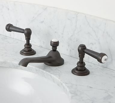 Reyes Lever-Handle Widespread Bathroom Faucet, Antique Bronze Finish - Image 0