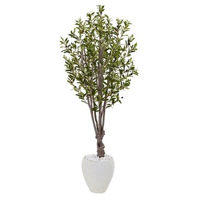 Artificial Olive Floor Foliage Tree in Planter - Image 0